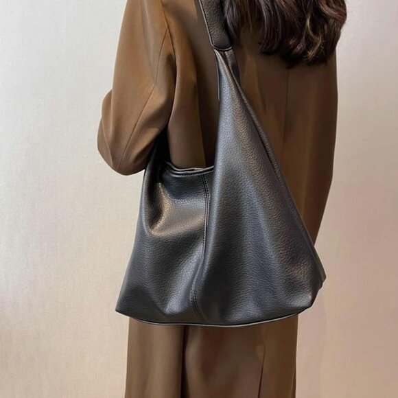 Slouchy Hobo Bags for Women Retro PU Leather Tote Crossbody Bag Soft Large Capac - Picture 2 of 7